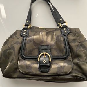 Coach Army Green Handbag